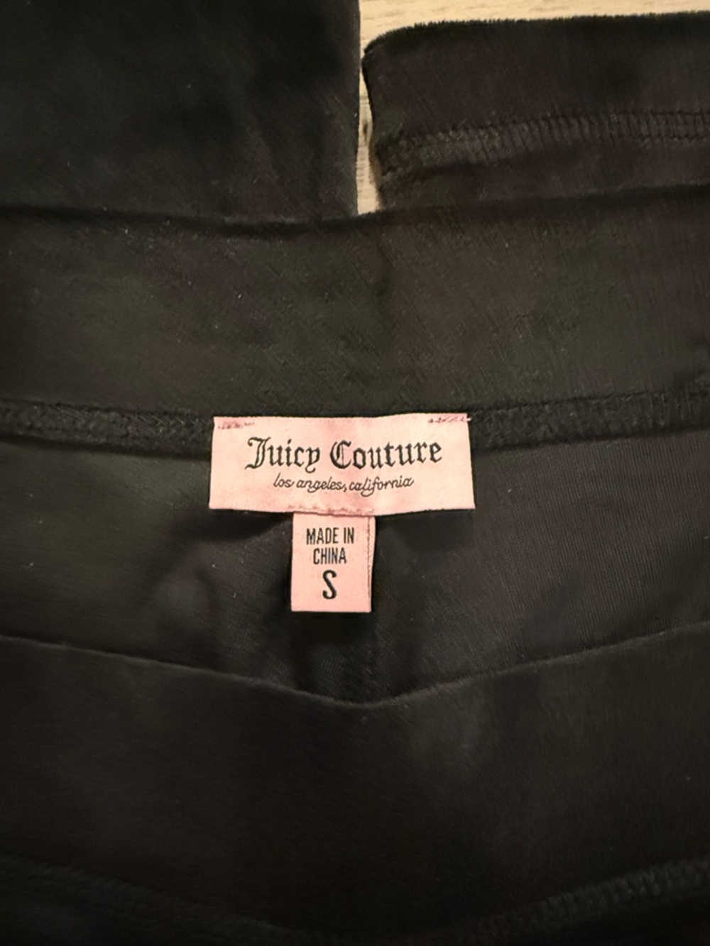 Juicy Couture Black Velour Tracksuit Set Sz S Embellished Logo Y2K - Picture 7 of 7
